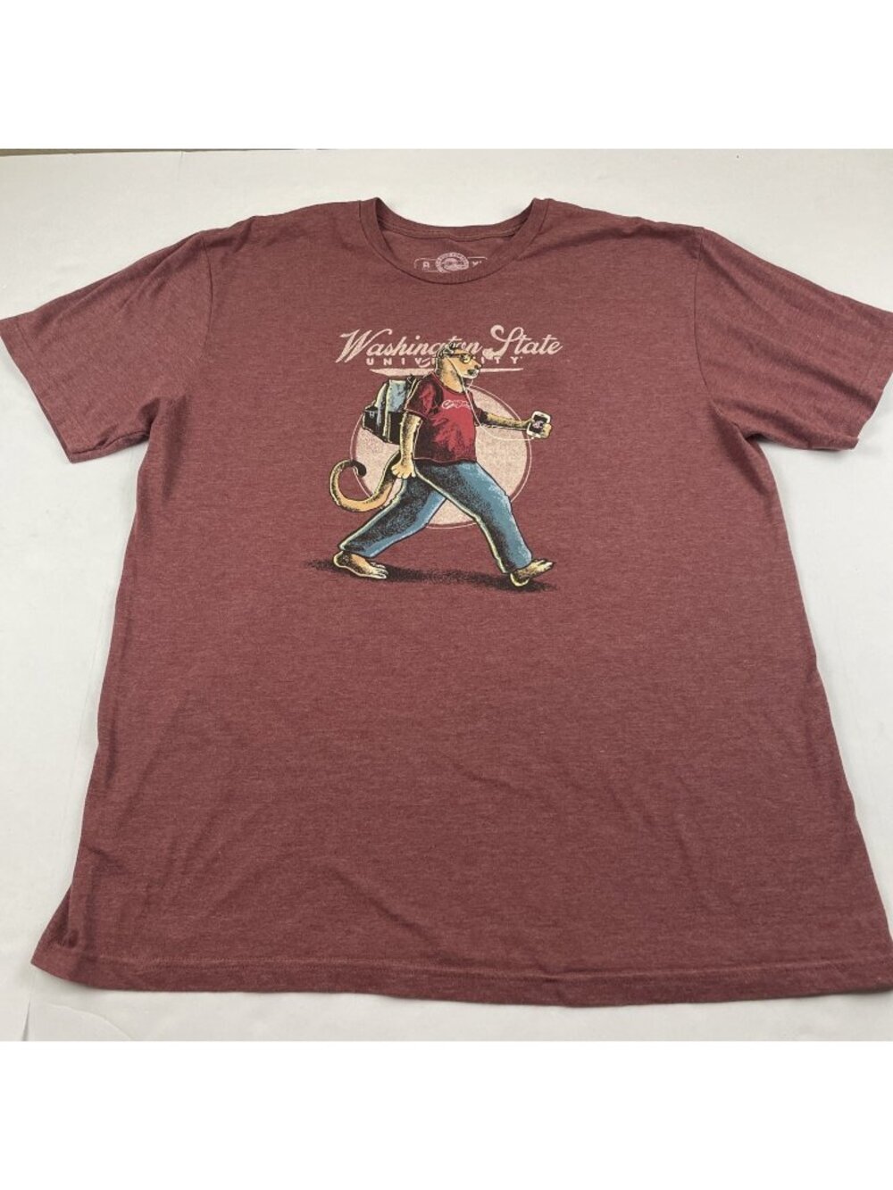 Washington State University WSU Cougars T-Shirt XL Graphic Mascot Cotton Blend